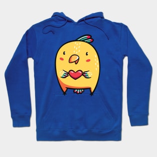 Yellow Bird with Heart Hoodie